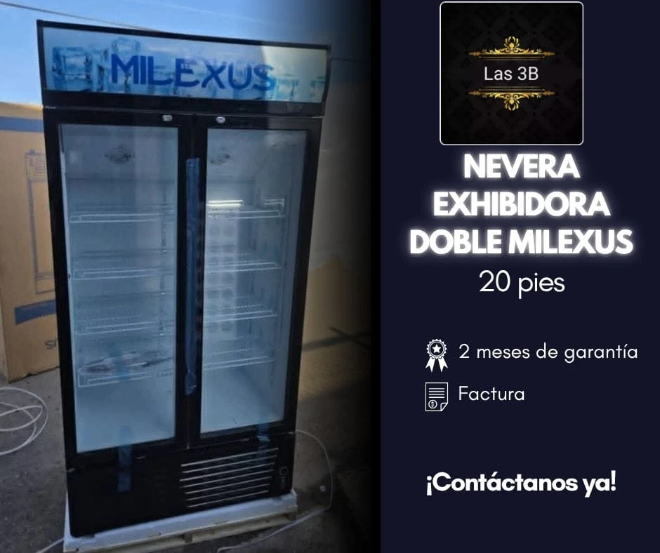 Nevera Exhibidora Doble Milexus's foto | Tienda Online Las 3B |  BizneCubano